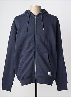 Veste casual resserrée sur le bas bleu SOLID homme