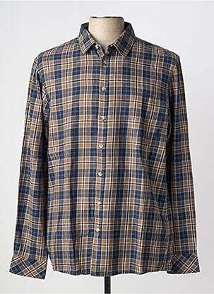 Chemise manches longues poches marron SOLID homme