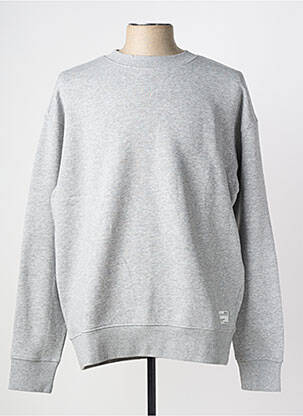 Sweat-shirt manches longues manches longues gris SOLID homme