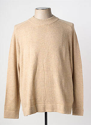 Pull stretch manches longues beige SOLID homme