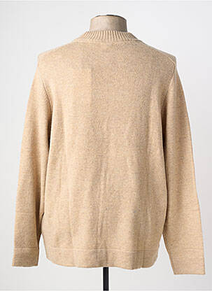 Pull stretch manches longues beige SOLID homme