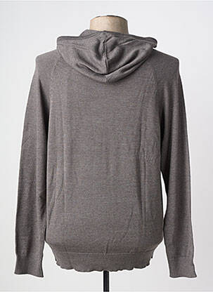 Gilet manches longues tissage chiné gris SOLID homme
