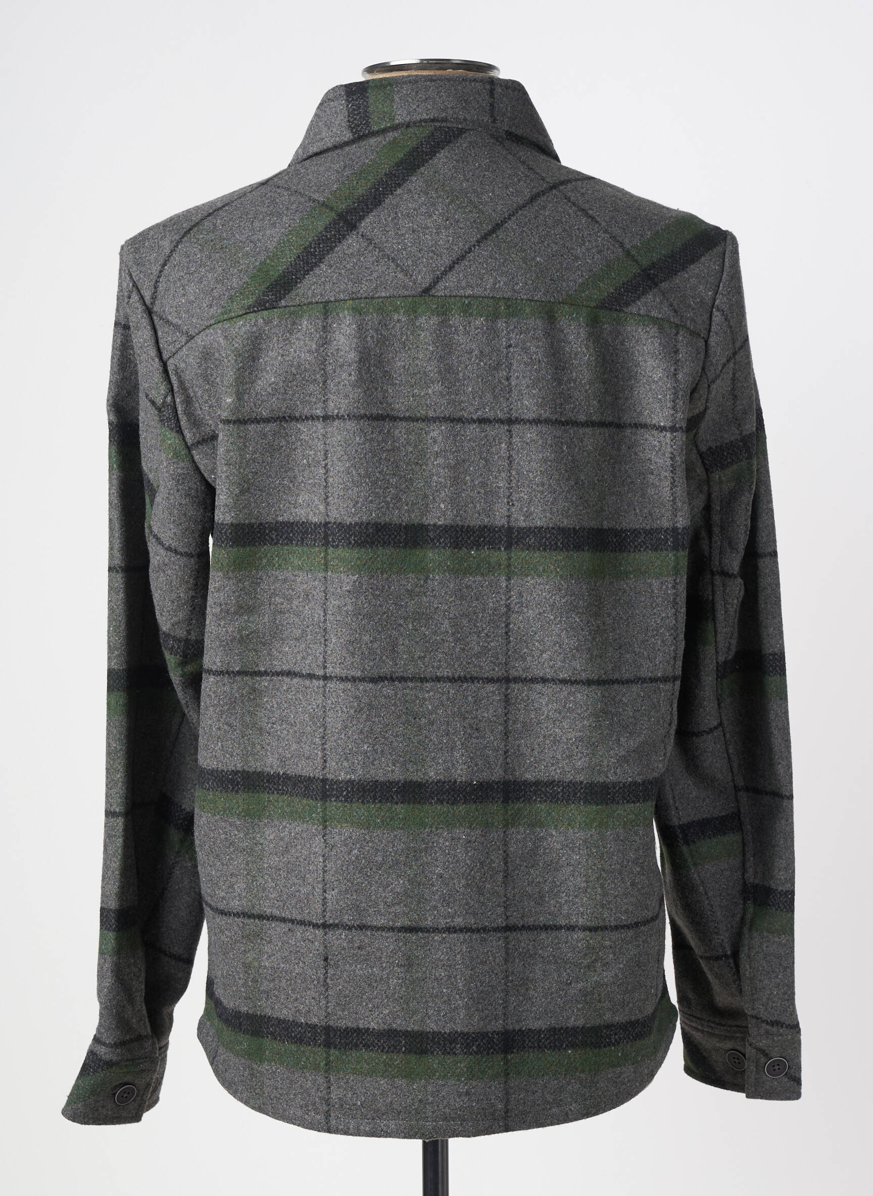 Veste casual fermeture boutonnée sur le devant gris SOLID homme