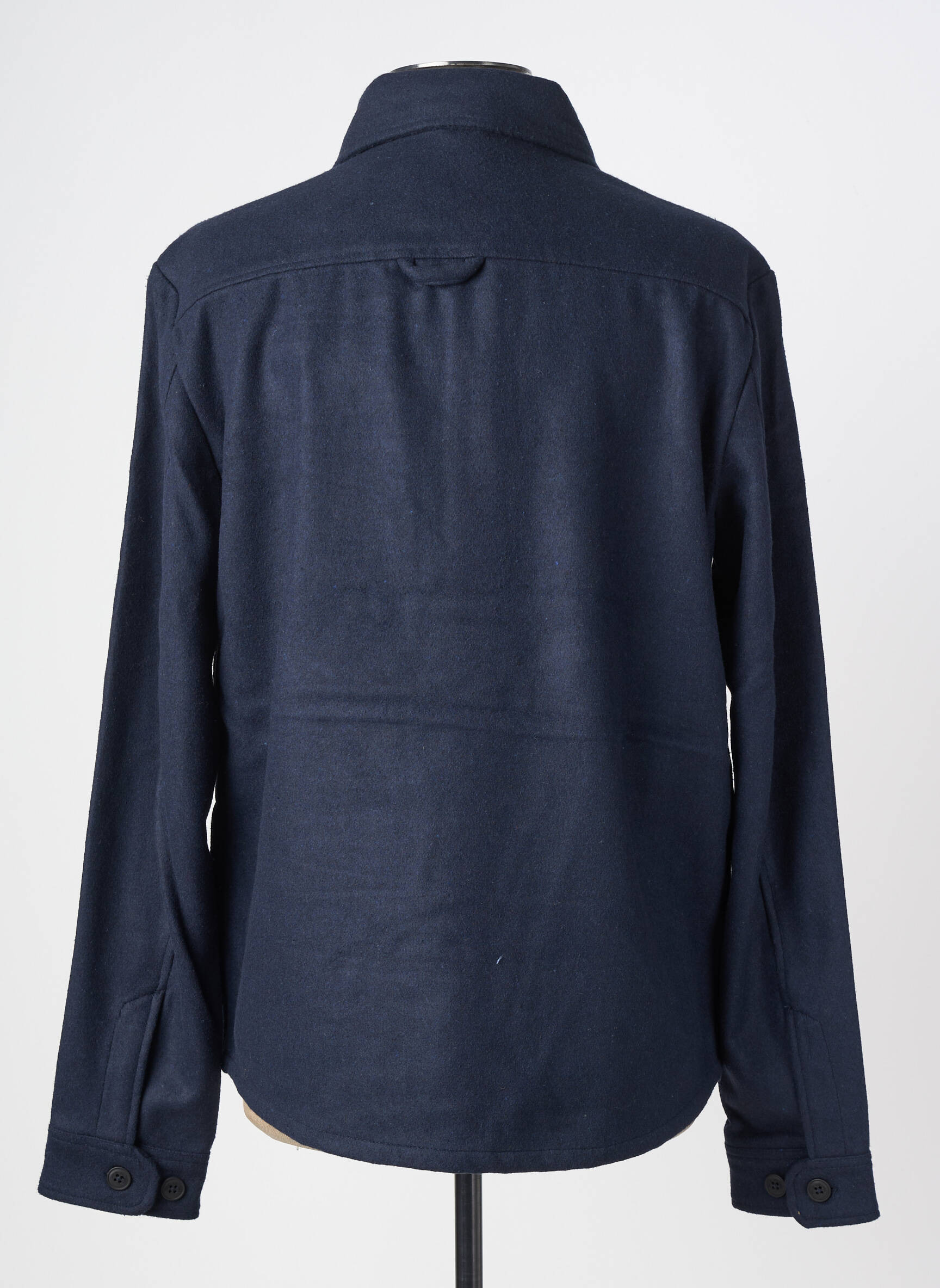 Veste casual fermeture boutonnée sur le devant bleu SOLID homme
