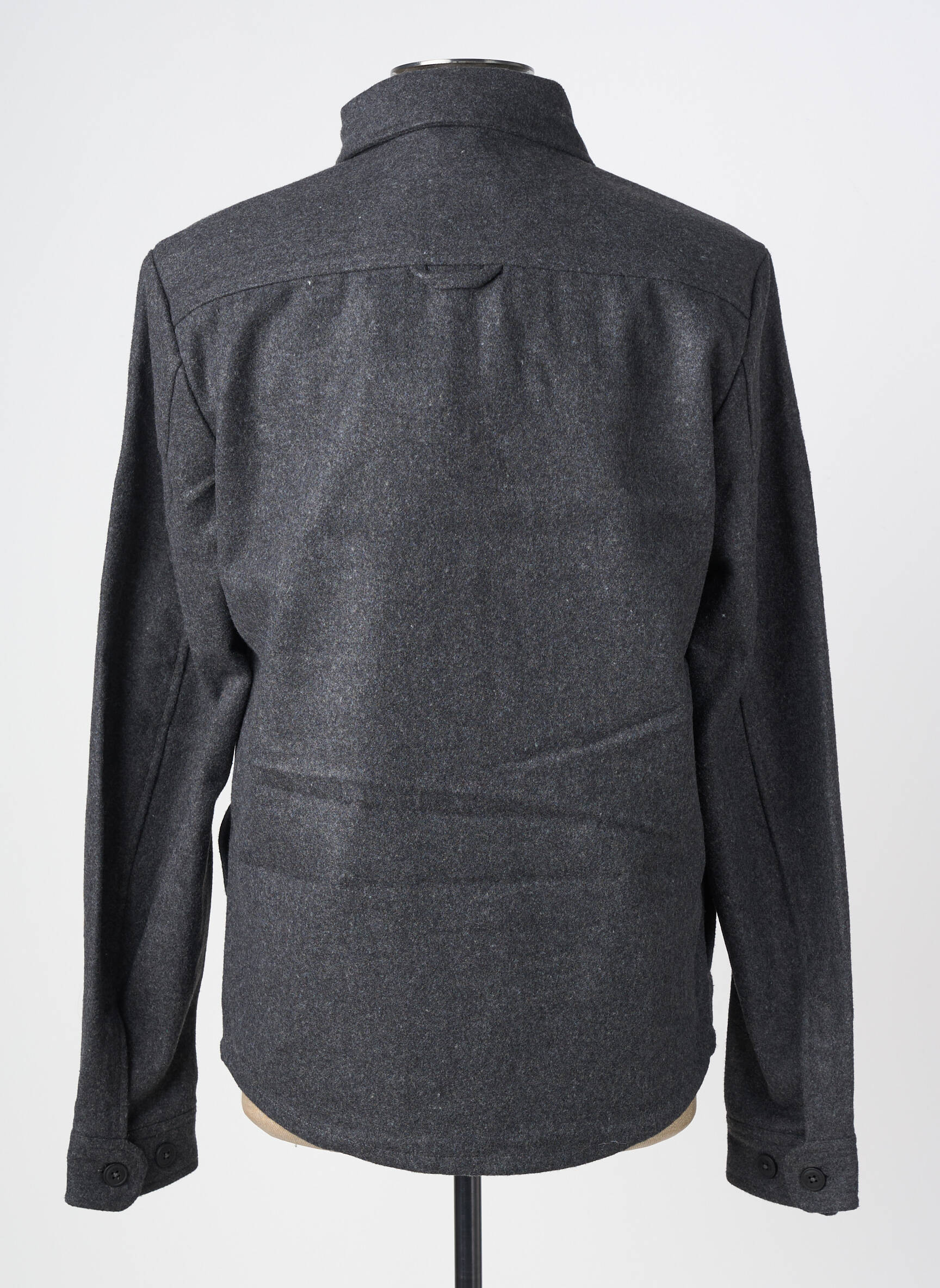 Veste casual fermeture boutonnée sur le devant gris SOLID homme