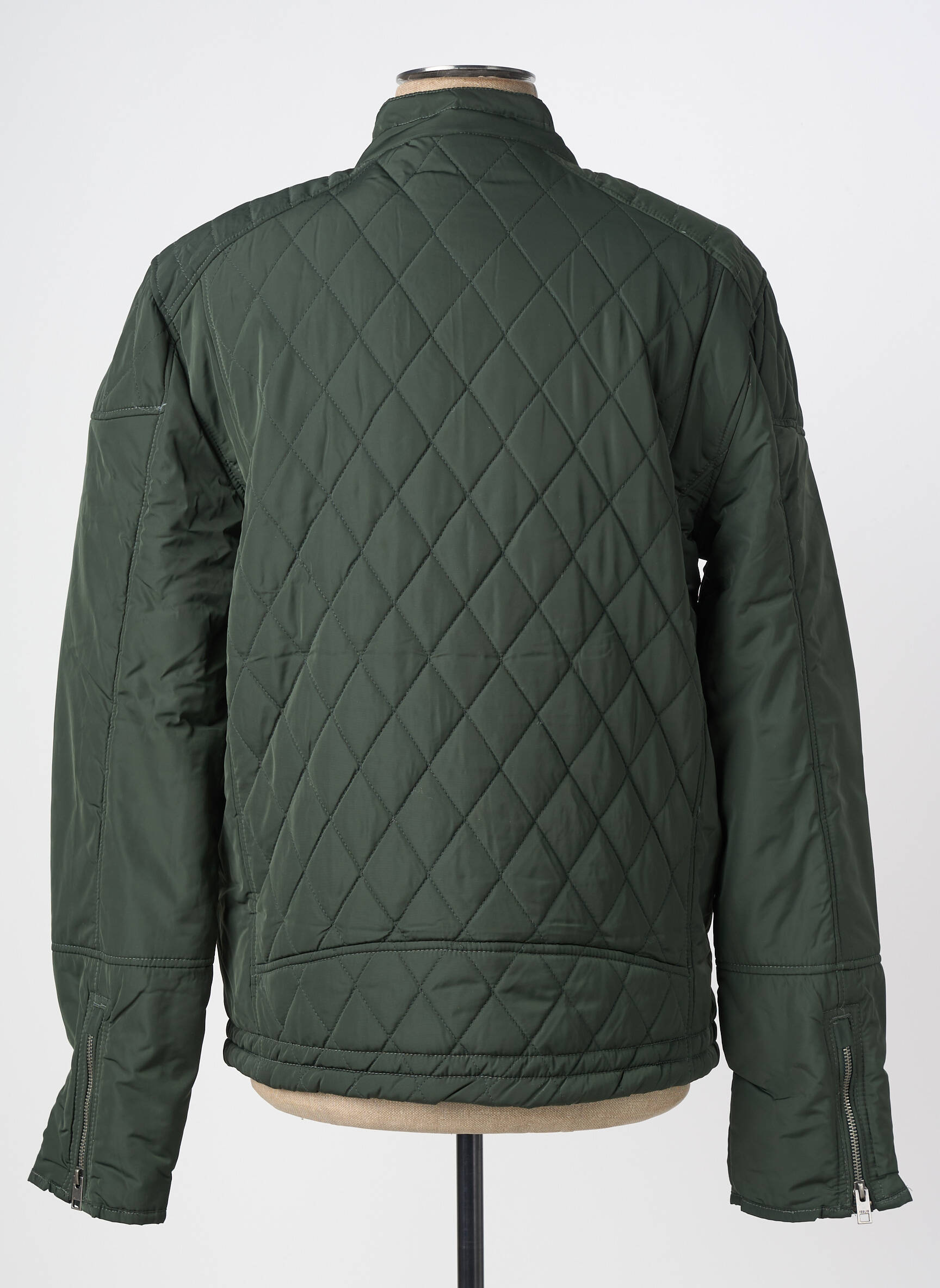 Doudoune manches longues sans capuche vert SOLID homme