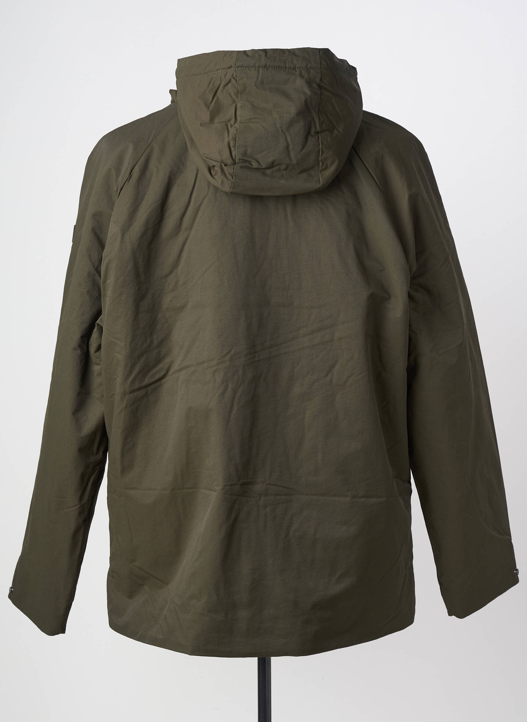 Parka coupe droite a capuche vert SOLID homme