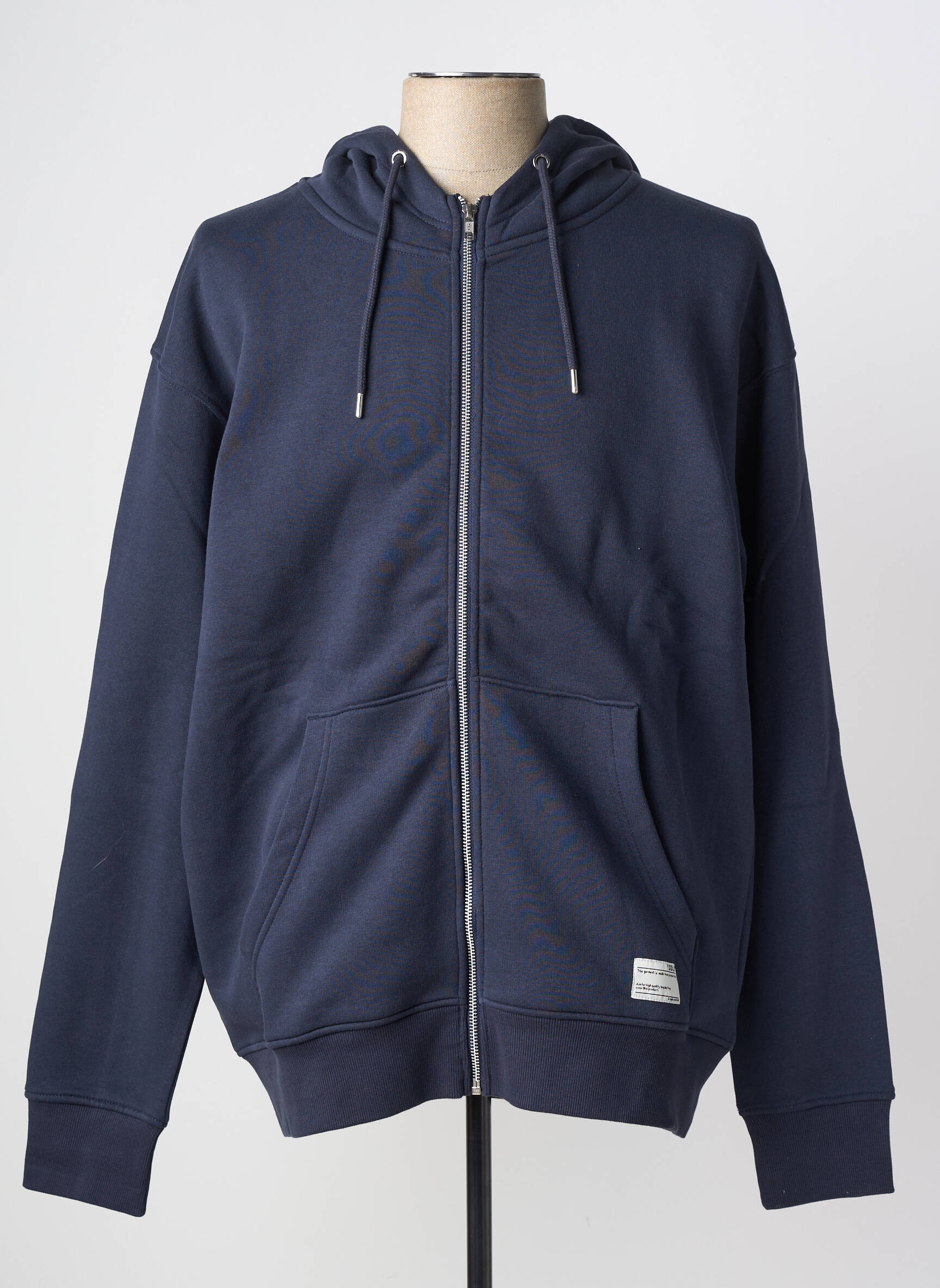 Veste casual resserrée sur le bas bleu SOLID homme