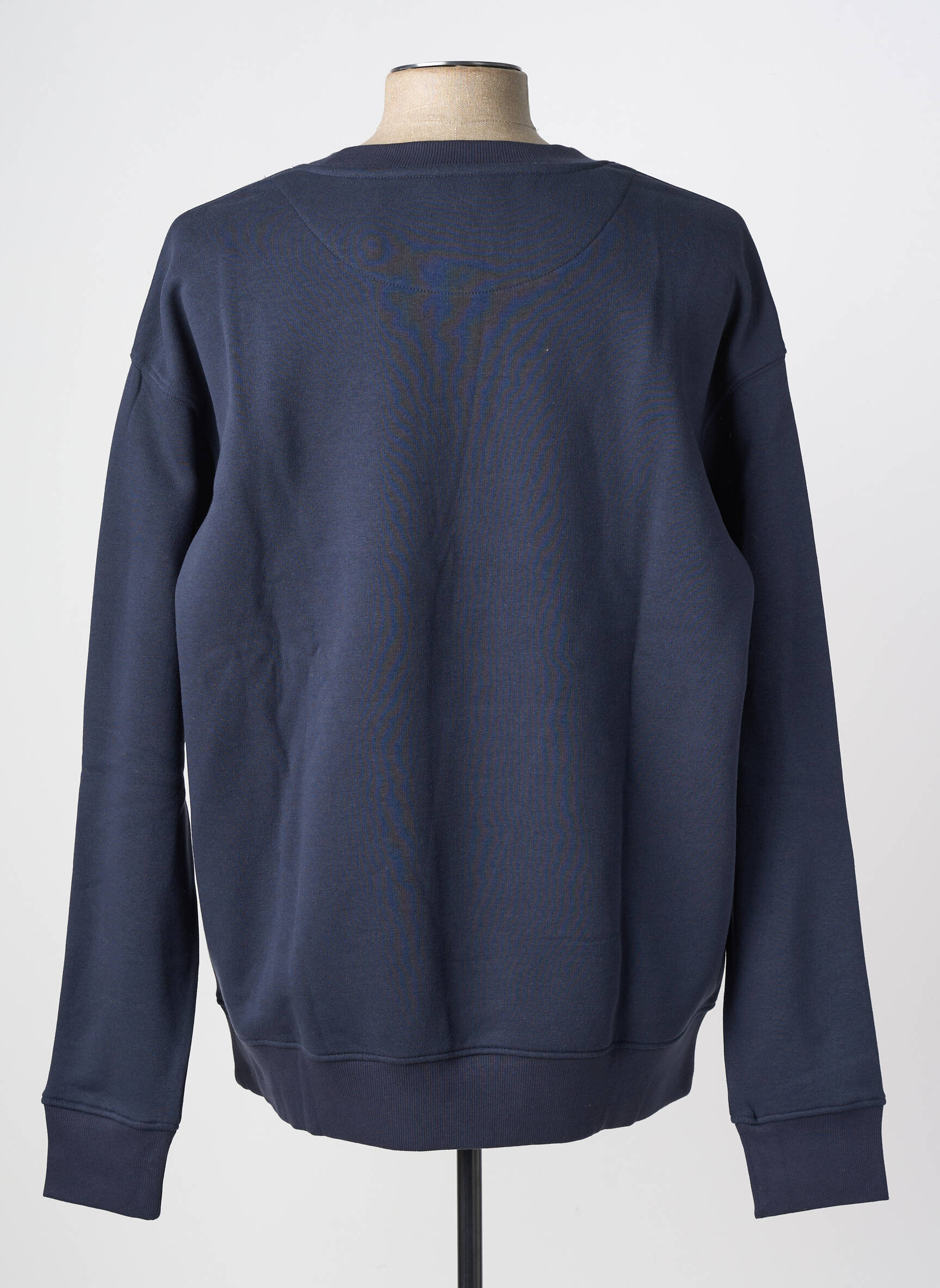 Sweat-shirt stretch manches longues bleu SOLID homme