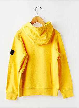 Sweat-shirt stretch manches longues jaune STONE ISLAND garçon