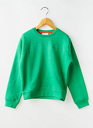 Sweat-shirt stretch manches longues vert GERTRUDE garçon