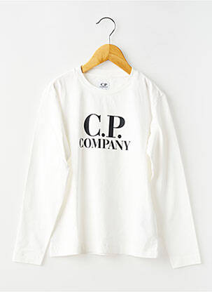 T-shirt manches longues manches longues blanc CP COMPANY garçon