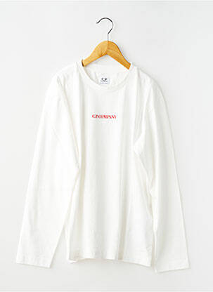 T-shirt manches longues manches longues blanc CP COMPANY garçon