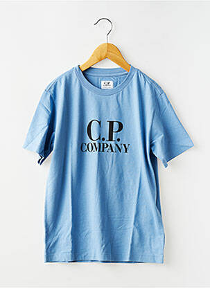 T-shirt stretch manches courtes bleu CP COMPANY garçon