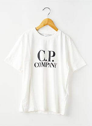T-shirt stretch manches courtes blanc CP COMPANY garçon