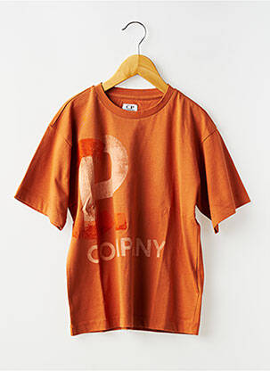 T-shirt tissage jersey manches courtes orange CP COMPANY garçon