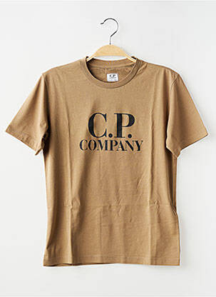 T-shirt tissage jersey manches courtes marron CP COMPANY garçon