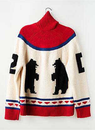 Gilet manches longues maille tricot rouge DSQUARED2 garçon