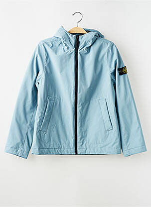 Parka poches a capuche bleu STONE ISLAND garçon