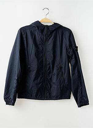 Coupe-vent effet matière satinée a capuche bleu STONE ISLAND garçon