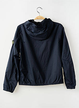Coupe-vent effet matière satinée a capuche bleu STONE ISLAND garçon