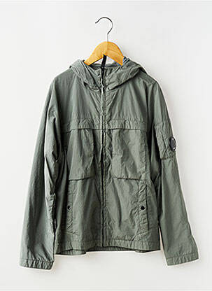 Coupe-vent effet matière satinée a capuche vert CP COMPANY garçon