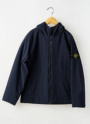 Parka poches a capuche bleu STONE ISLAND garçon