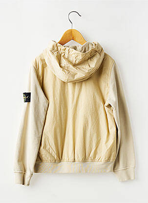 Coupe-vent poches a capuche beige STONE ISLAND garçon