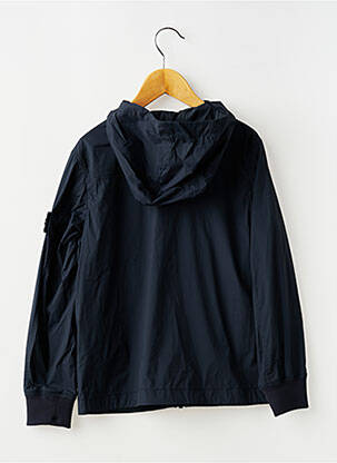 Coupe-vent effet matière satinée a capuche bleu STONE ISLAND garçon