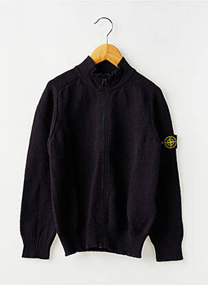 Gilet manches longues maille tricot bleu STONE ISLAND garçon