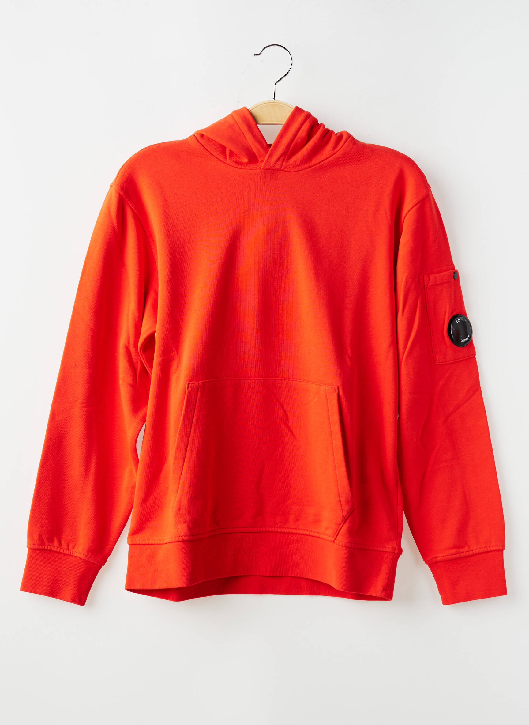 Sweat-shirt à capuche tissage jersey manches longues orange CP COMPANY garçon