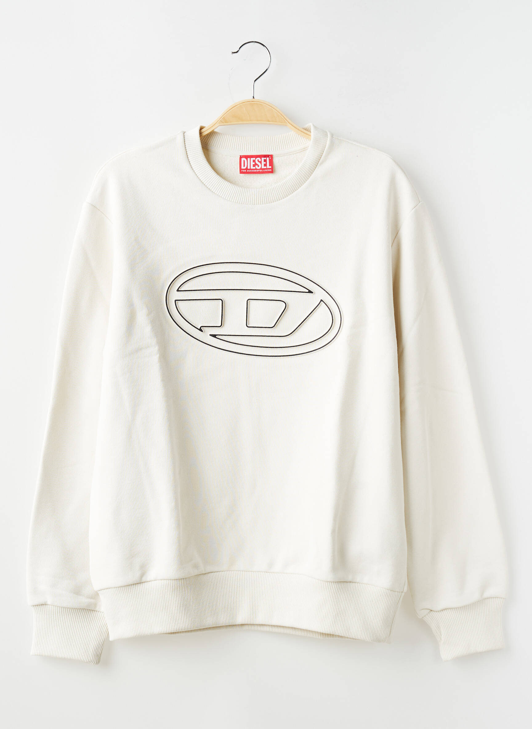Sweat-shirt stretch manches longues beige DIESEL garçon