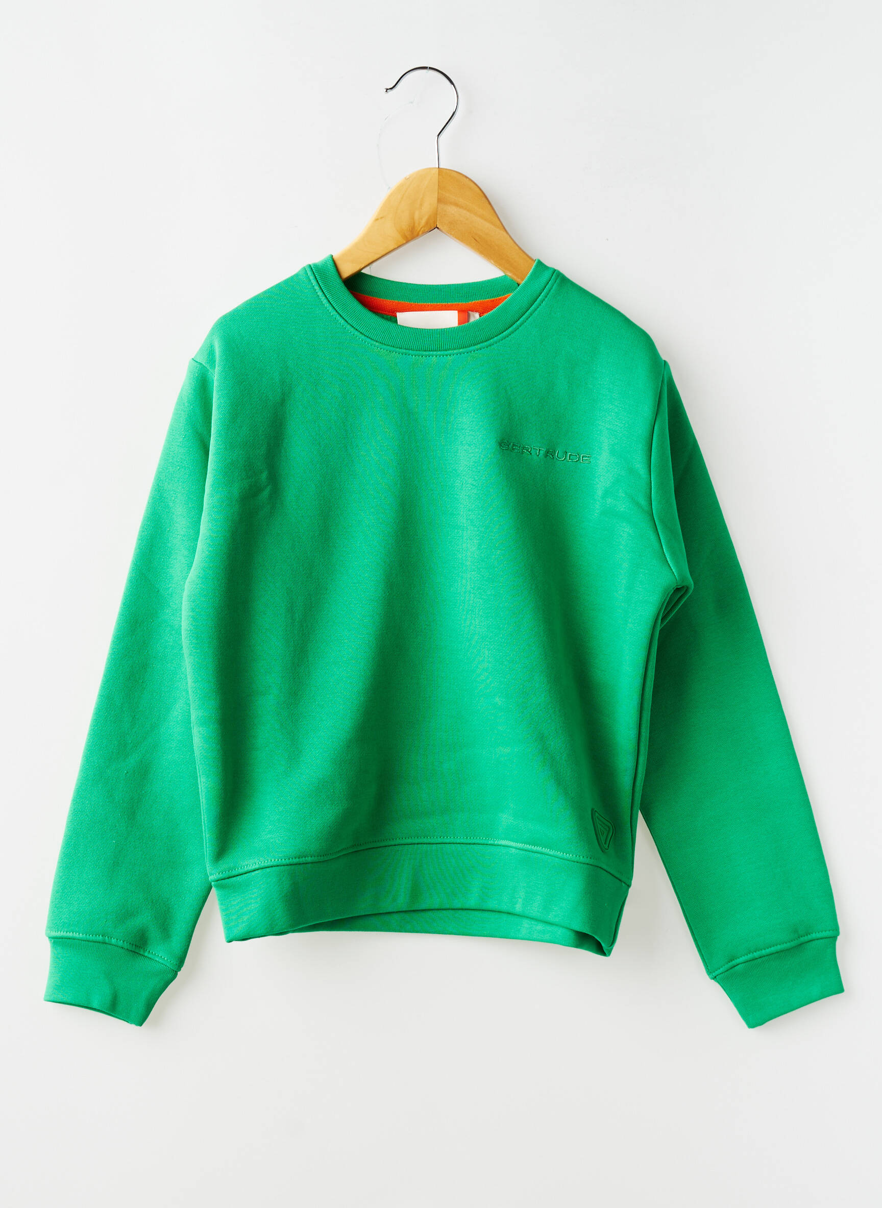 Sweat-shirt stretch manches longues vert GERTRUDE garçon
