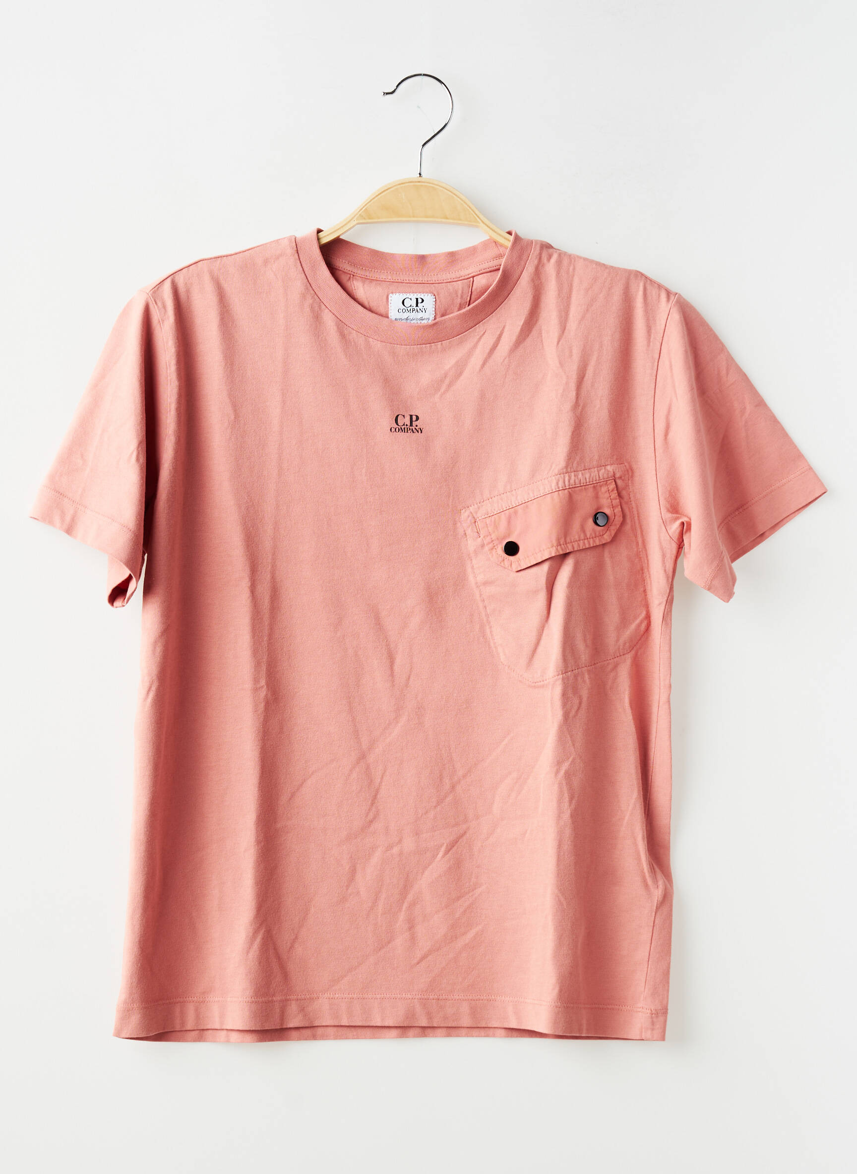 T-shirt stretch manches courtes rose CP COMPANY garçon