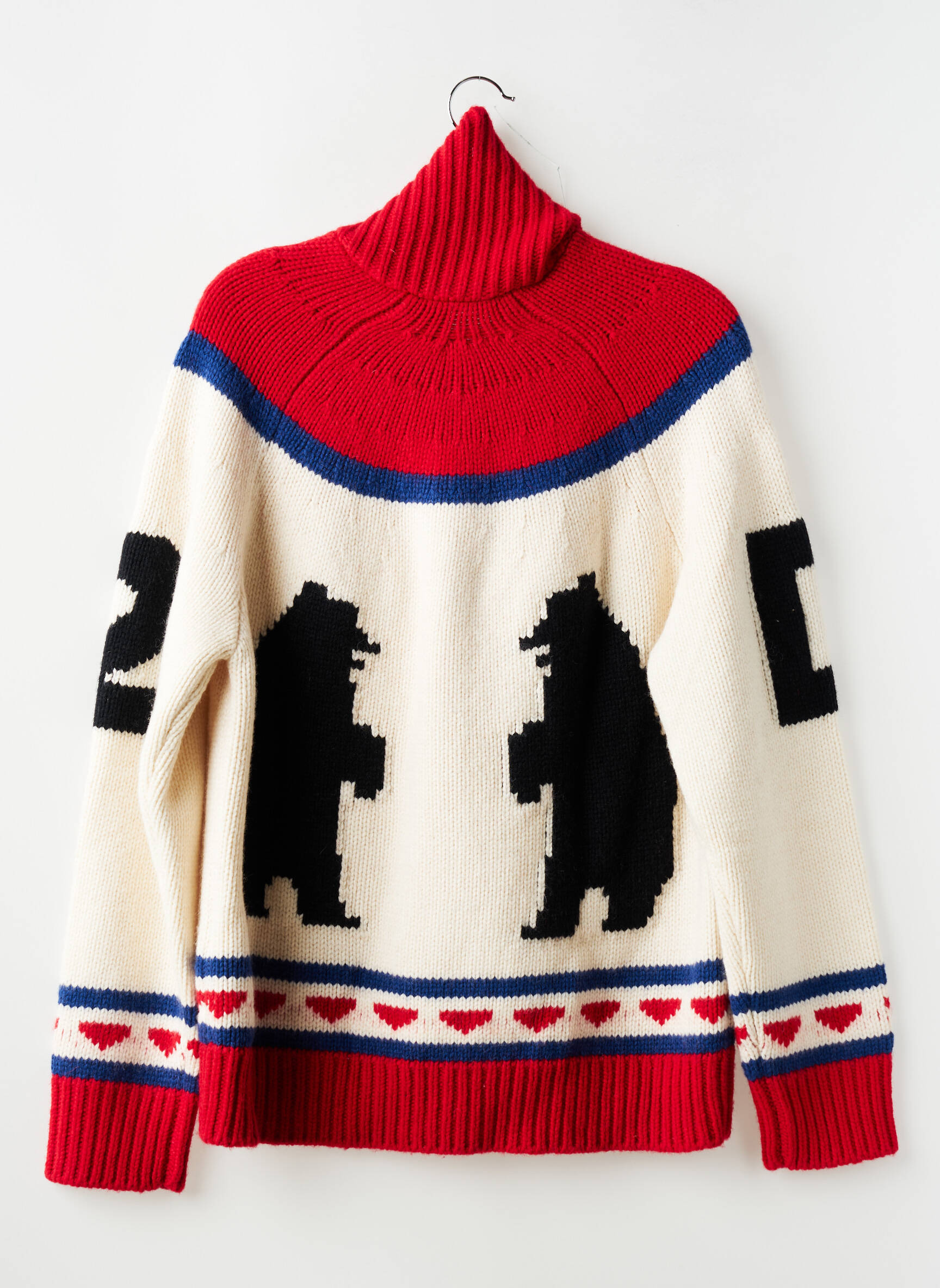 Gilet manches longues maille tricot rouge DSQUARED2 garçon
