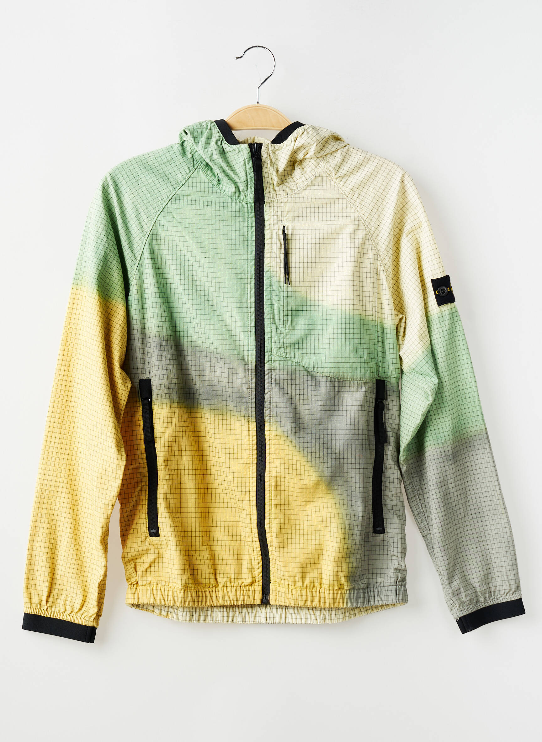 Coupe-vent poches a capuche vert STONE ISLAND garçon