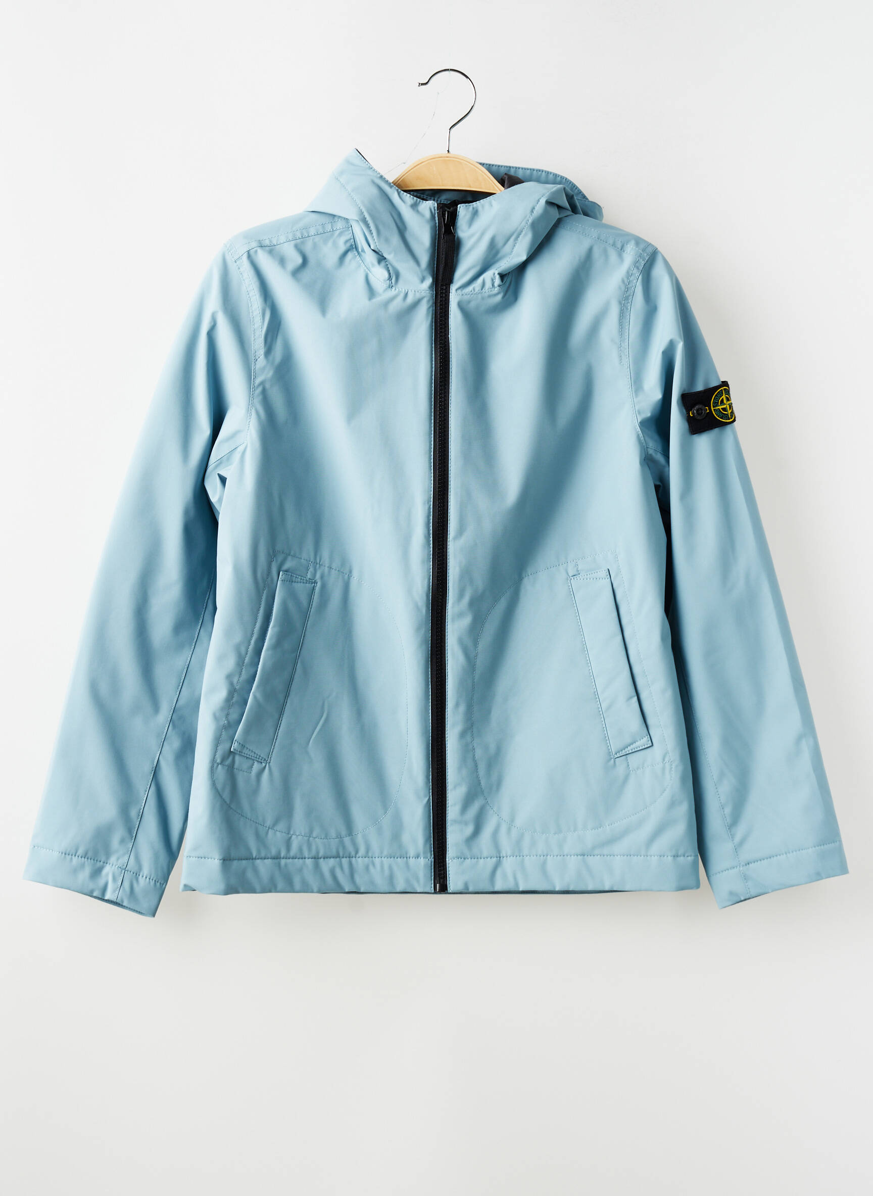 Parka poches a capuche bleu STONE ISLAND garçon