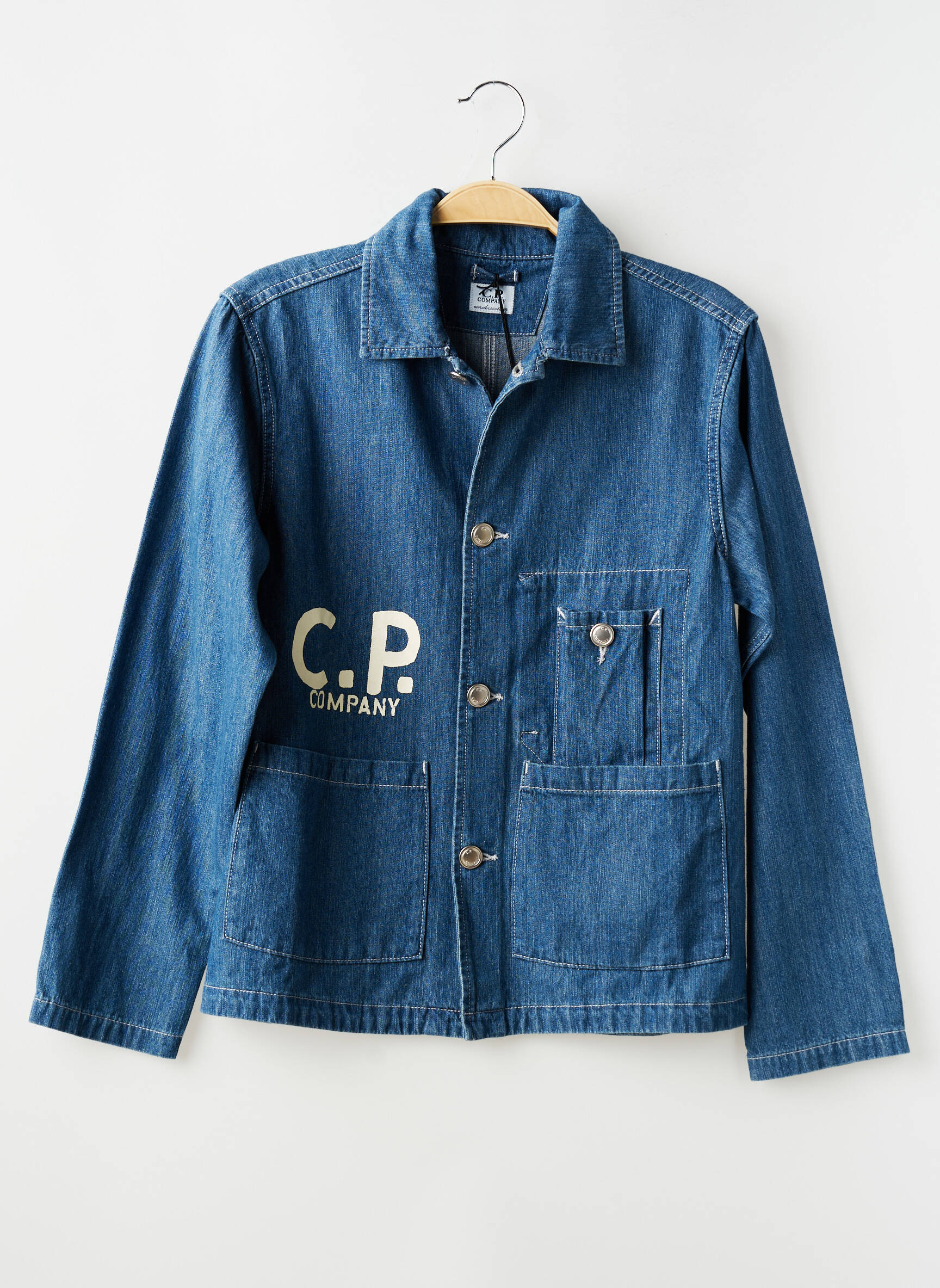 Veste casual poches bleu CP COMPANY garçon