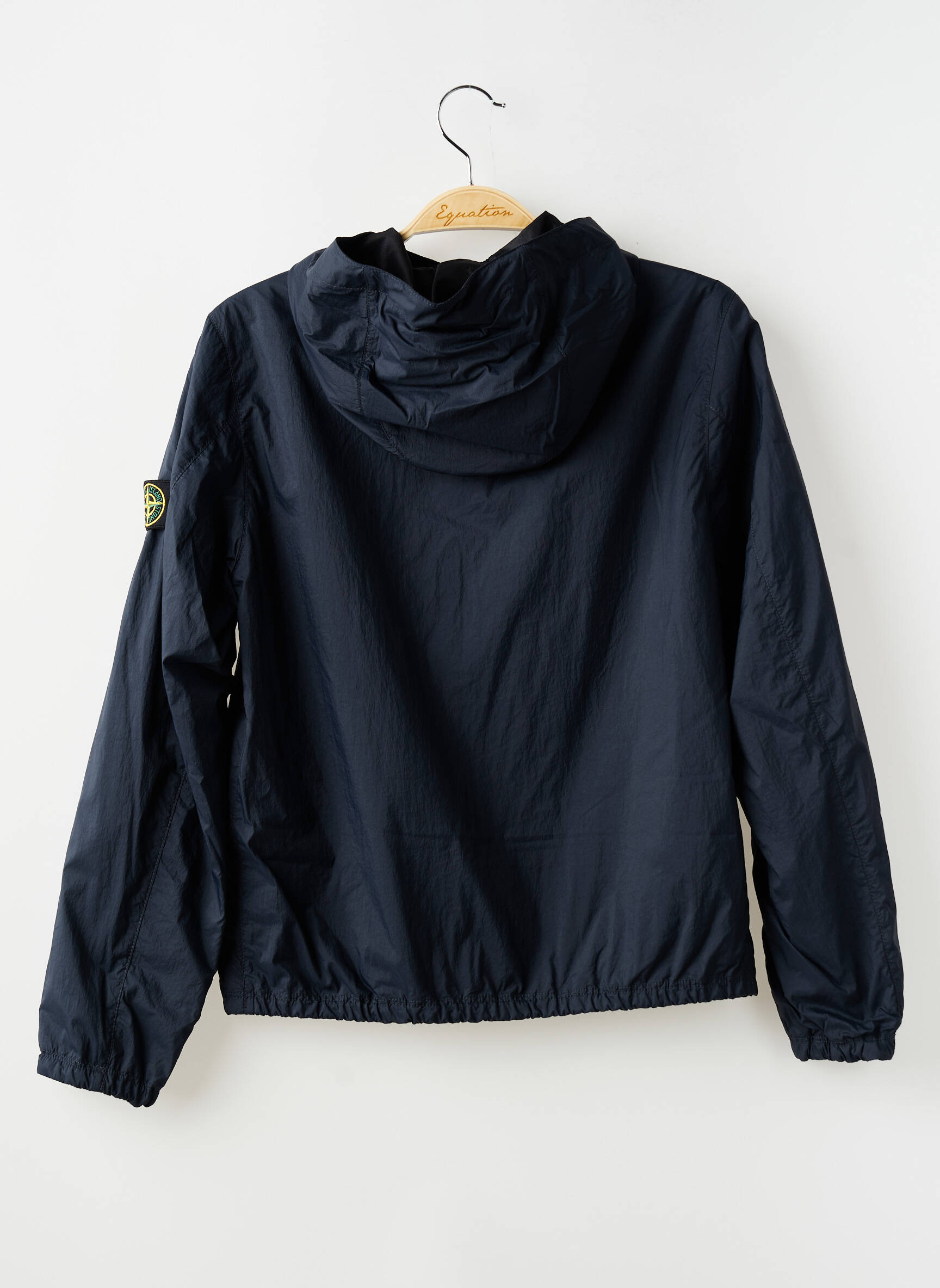 Coupe-vent effet matière satinée a capuche bleu STONE ISLAND garçon