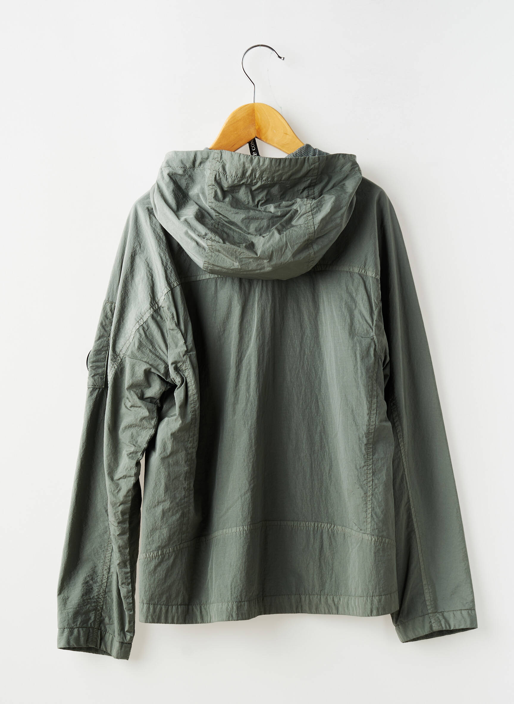 Coupe-vent effet matière satinée a capuche vert CP COMPANY garçon