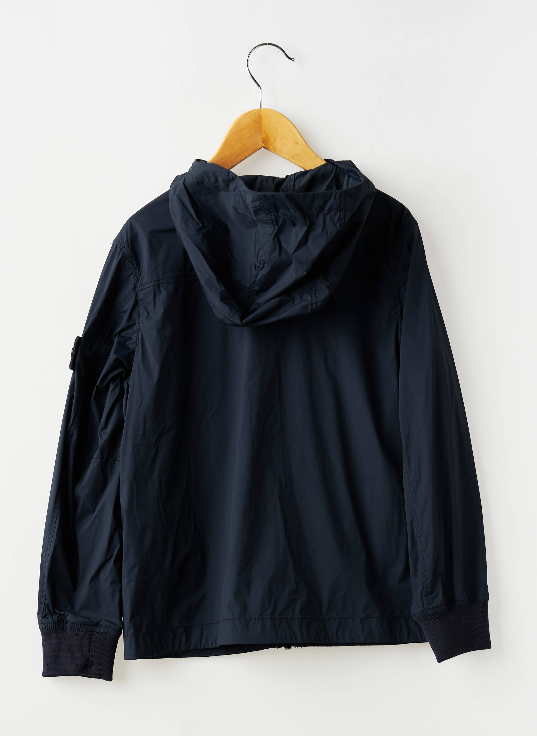 Coupe-vent effet matière satinée a capuche bleu STONE ISLAND garçon