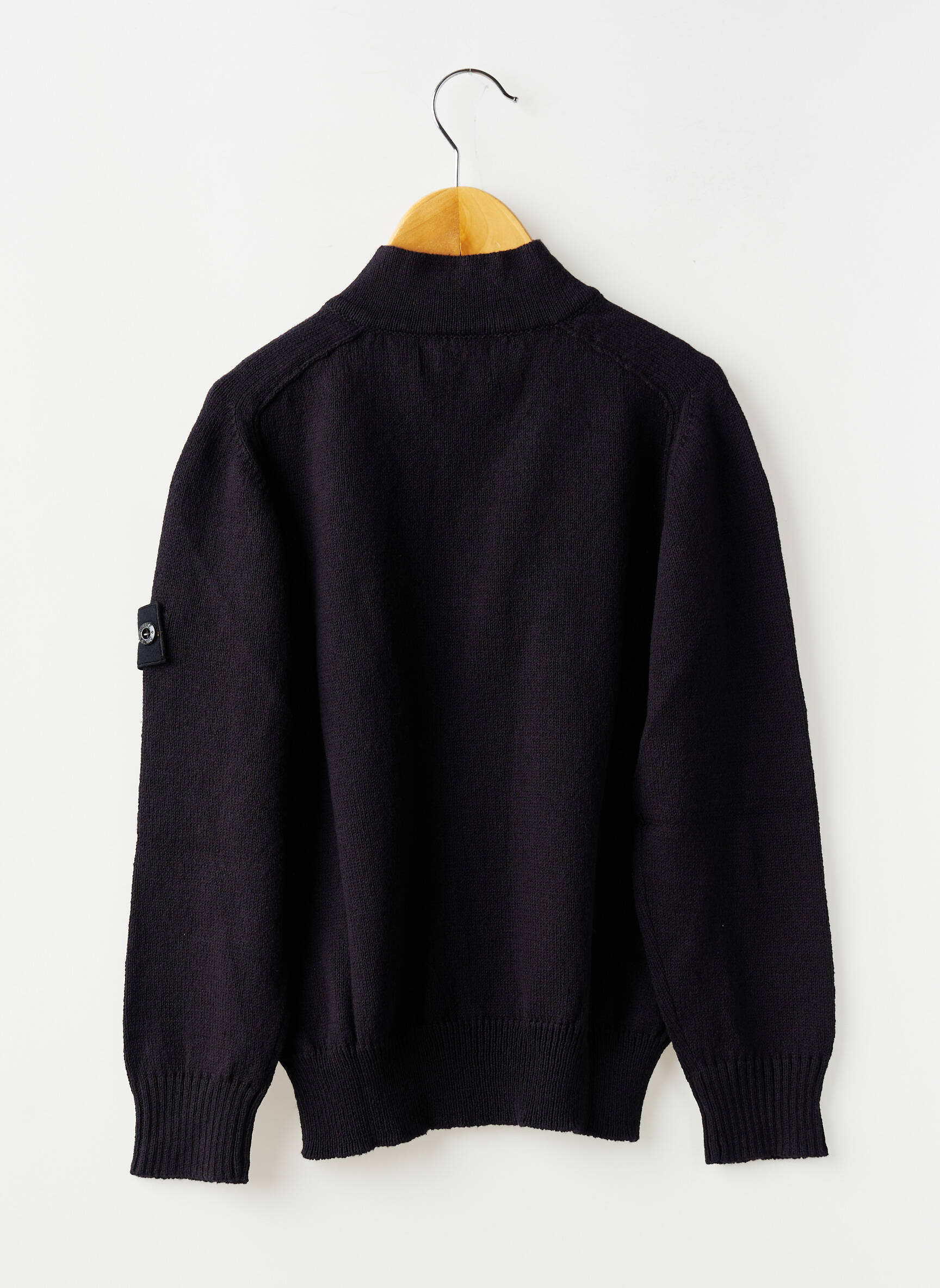 Gilet manches longues maille tricot bleu STONE ISLAND garçon