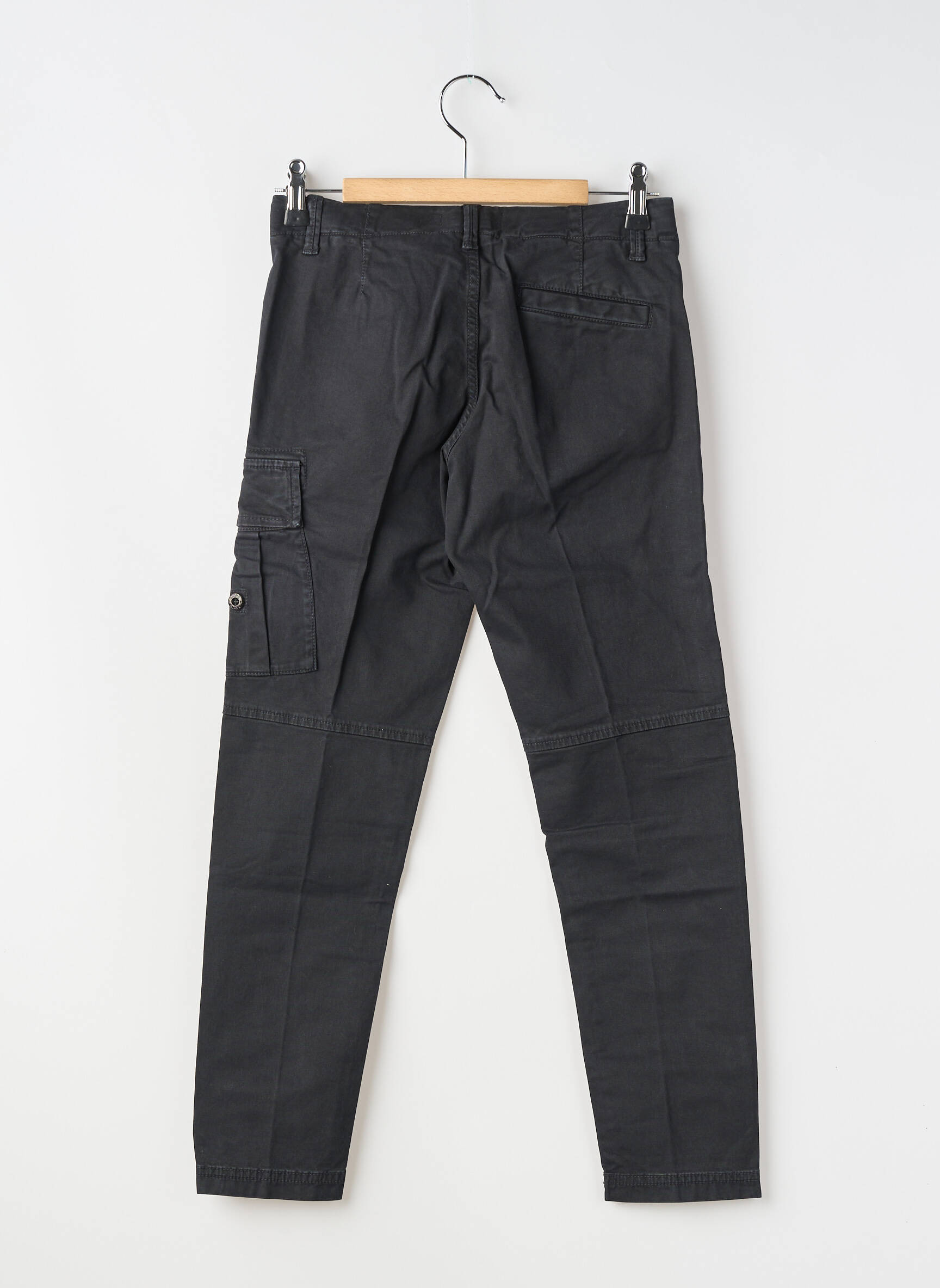Pantalon chino stretch noir STONE ISLAND garçon