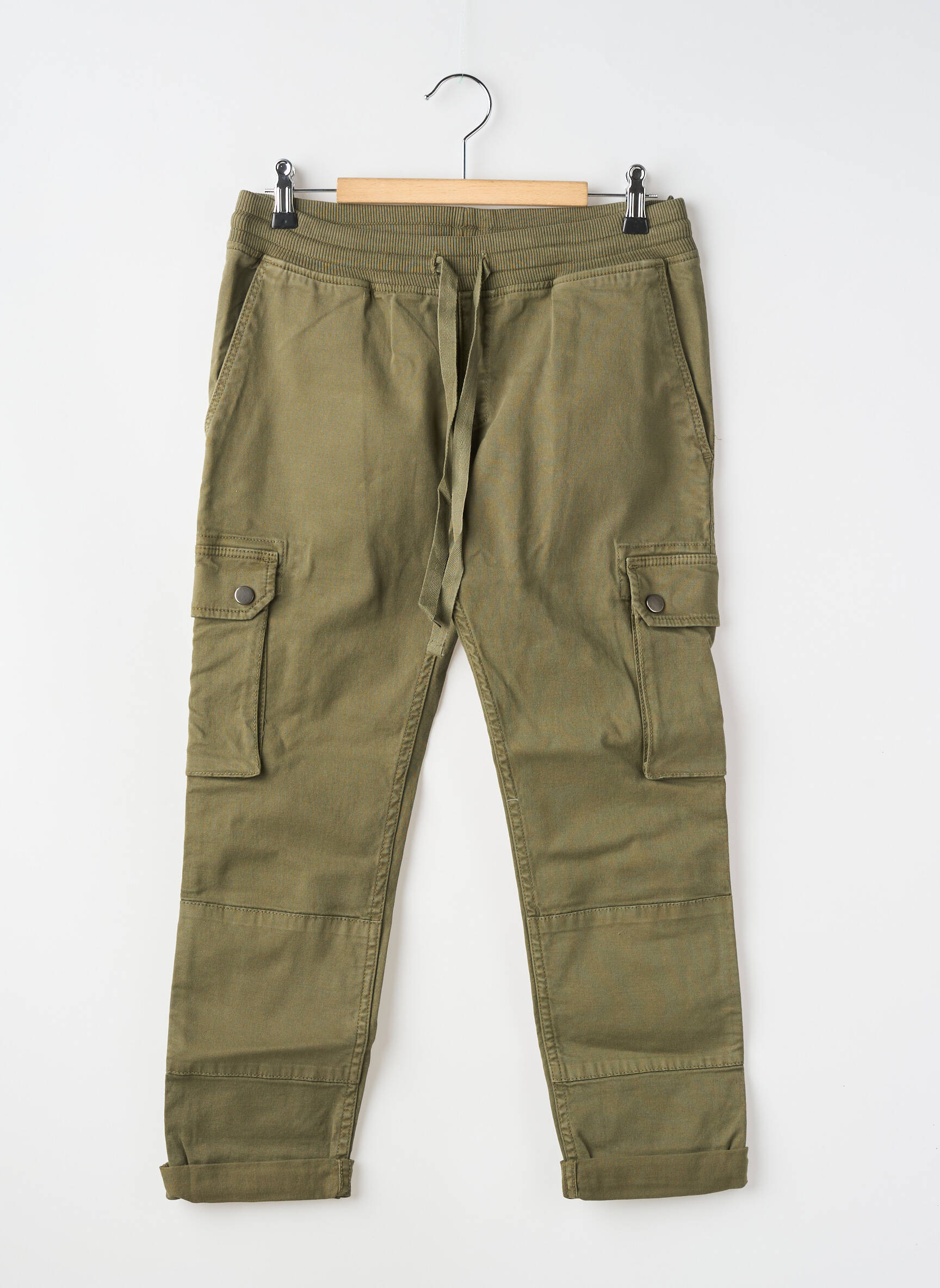 Pantalon cargo stretch taille élastique vert SWEET PANTS garçon