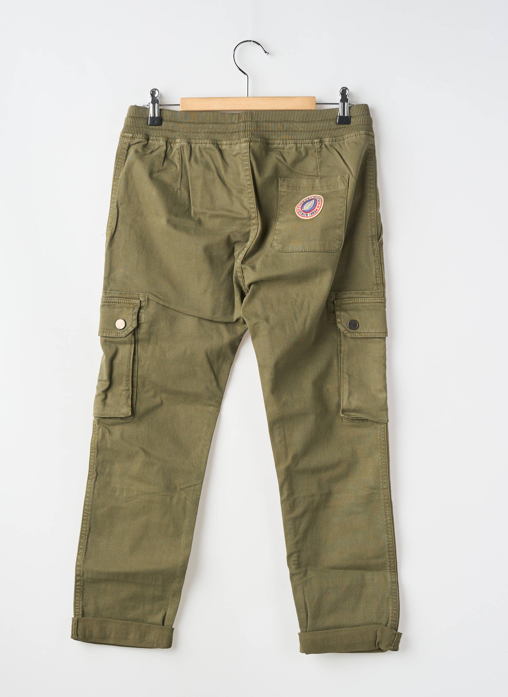Pantalon cargo stretch taille élastique vert SWEET PANTS garçon