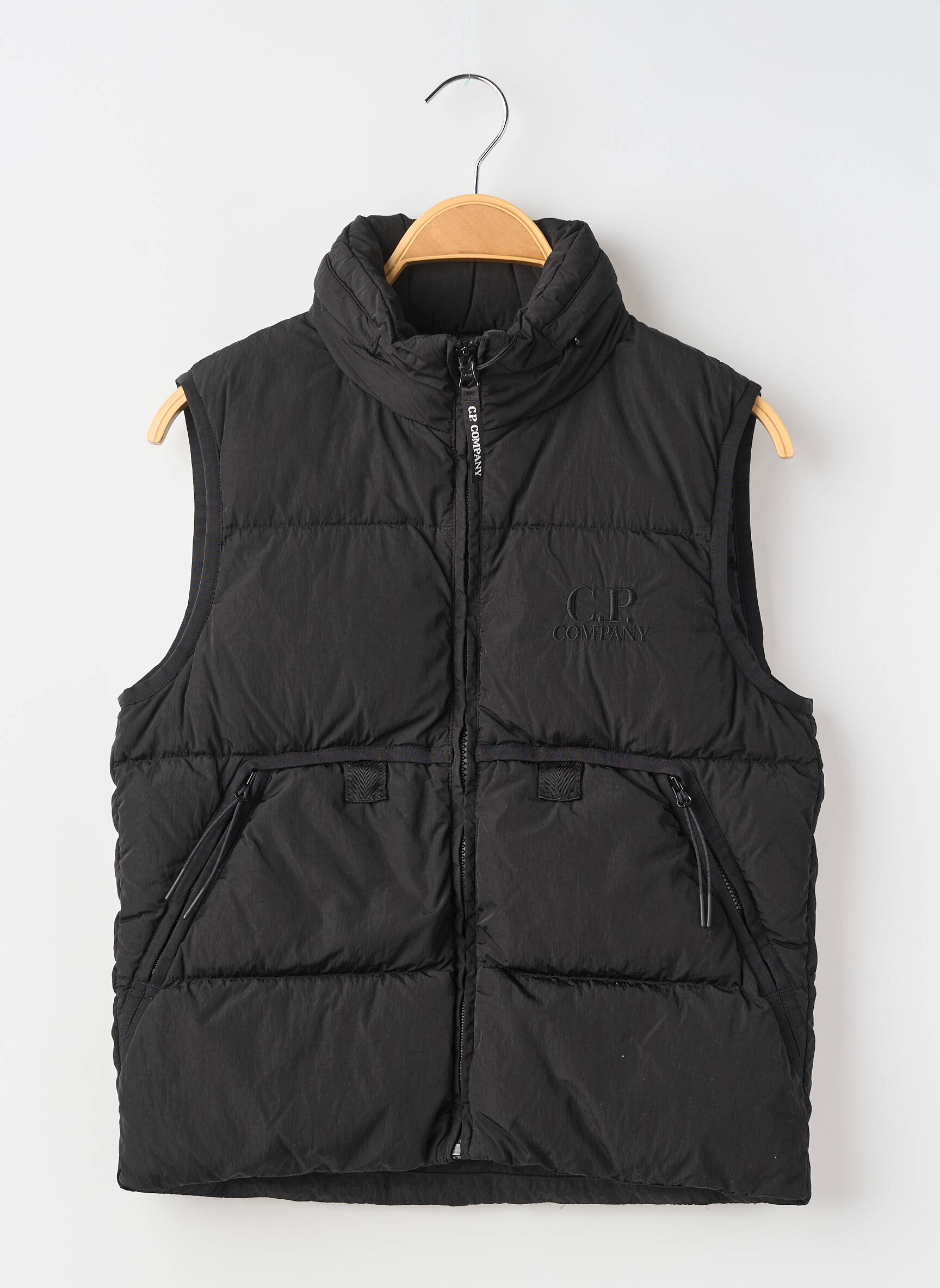 Doudoune coupe droite a capuche noir CP COMPANY enfant