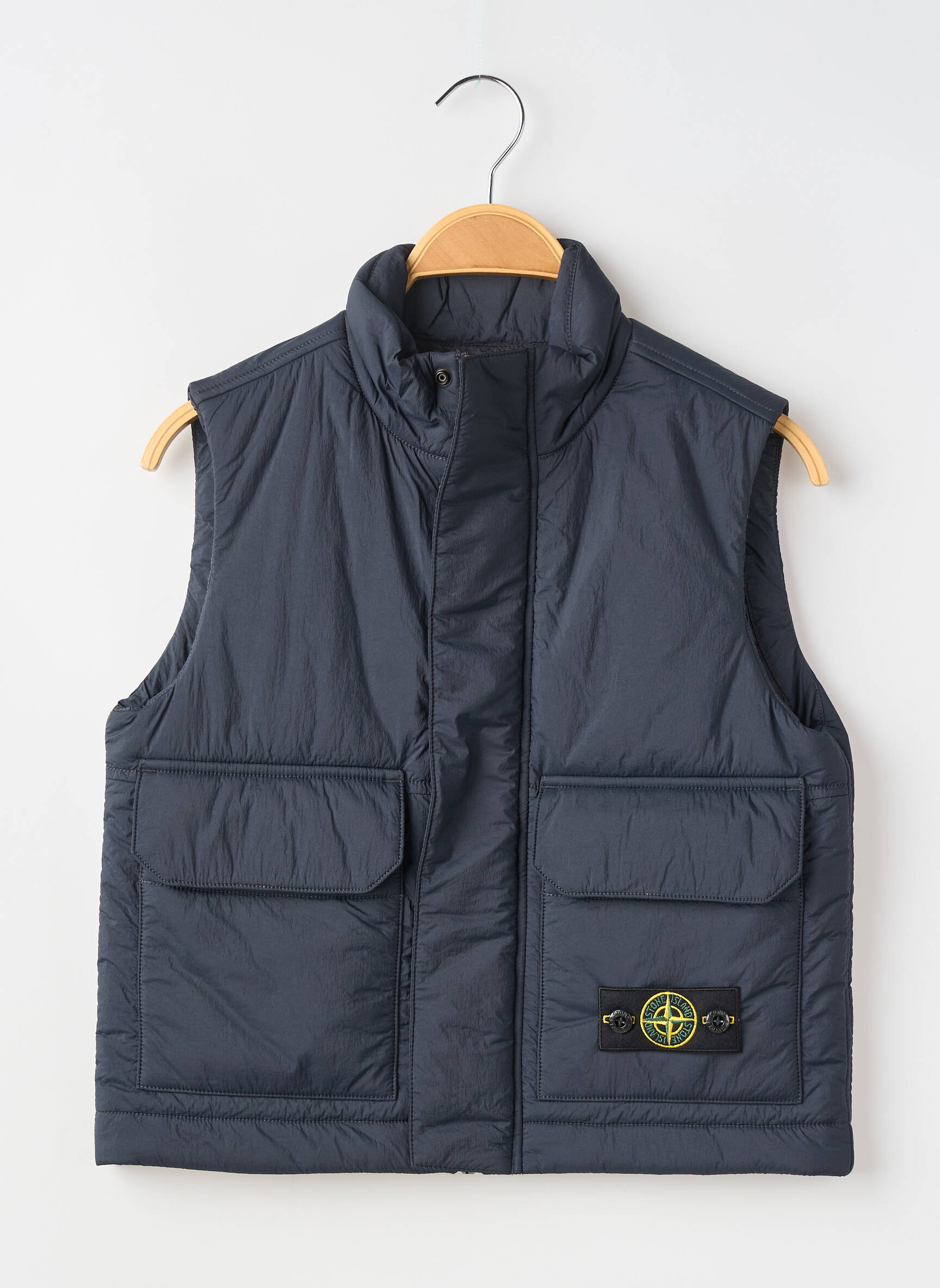 Doudoune finition intérieure doublée sans capuche bleu STONE ISLAND garçon