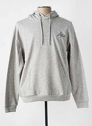 Sweat-shirt à capuche poches manches longues gris JACK & JONES homme