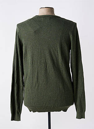 Pull col v manches longues vert TEDDY SMITH homme