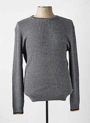 Pull stretch manches longues gris BENSON & CHERRY homme